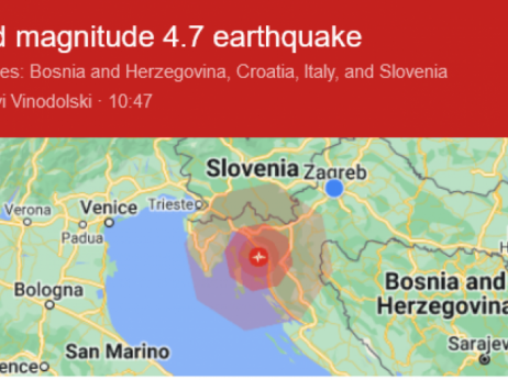 Jak potres u Hrvatskoj, epicentar kod Novog Vinodolskog