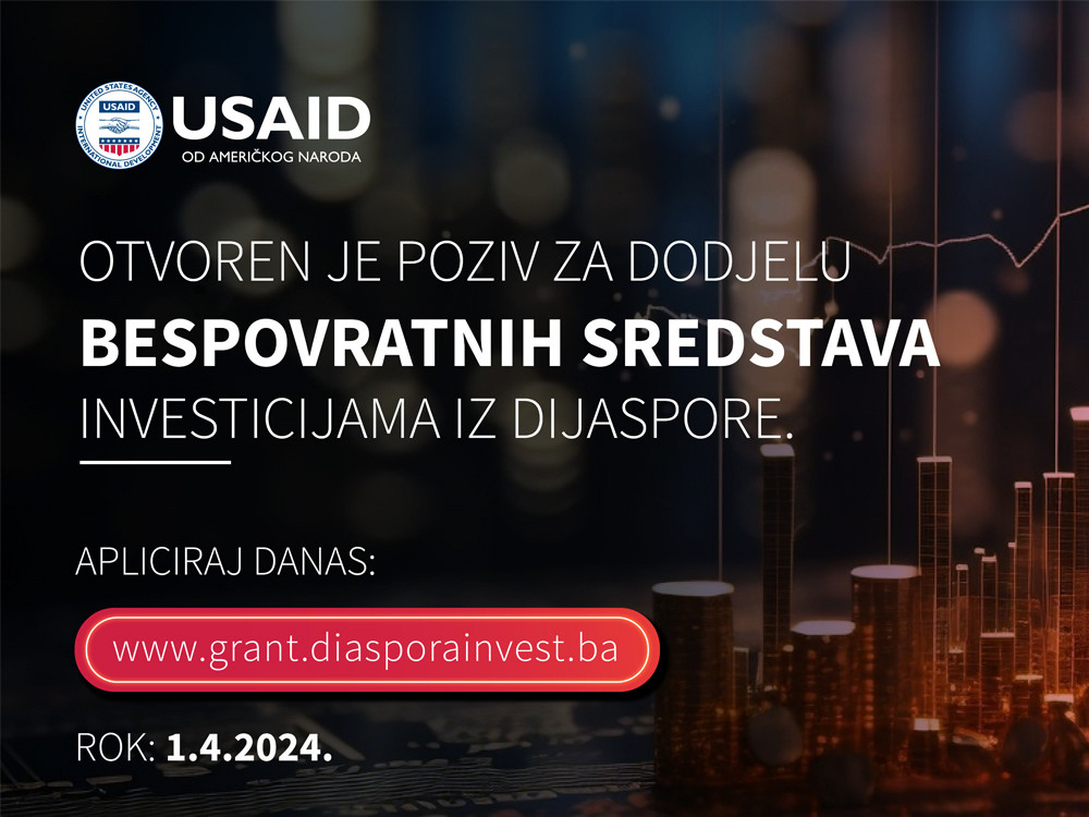 Grant program Vlade SAD-a ohrabrio desetine investicija dijaspore u BiH